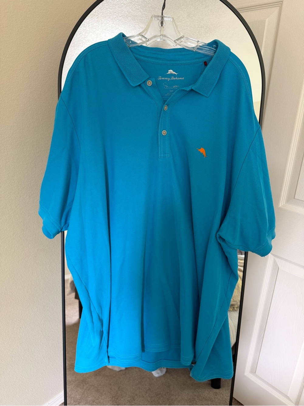 Tommy Bahama Men's Blue Polo with Marlin Logo